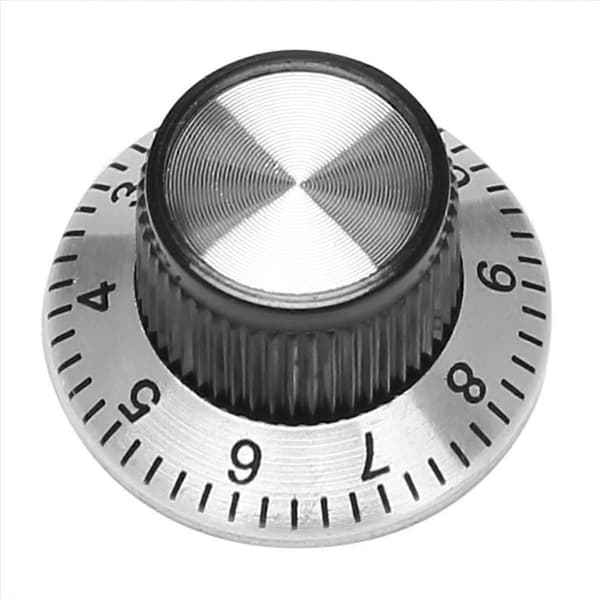 4 x Potensiometer Pot Metallknapp med 0-9 Dreieskive