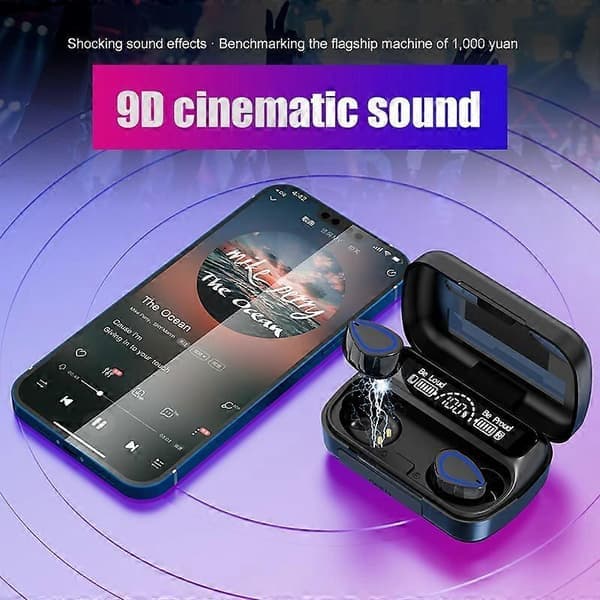 R10 In-ear hodetelefoner Digital skjerm Speiloverflate Trådløse Bluetooth-hodetelefoner