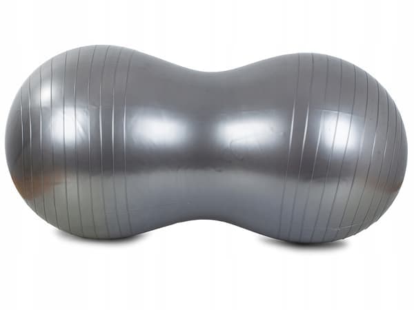 Træningsbold / Pilatesbold med pumpe - Peanut Sølv sølv silver