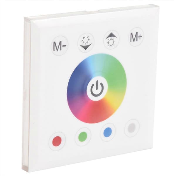 DC12V-24V RGB / RGBW Väggmonterad Pekpanelkontroller Vit