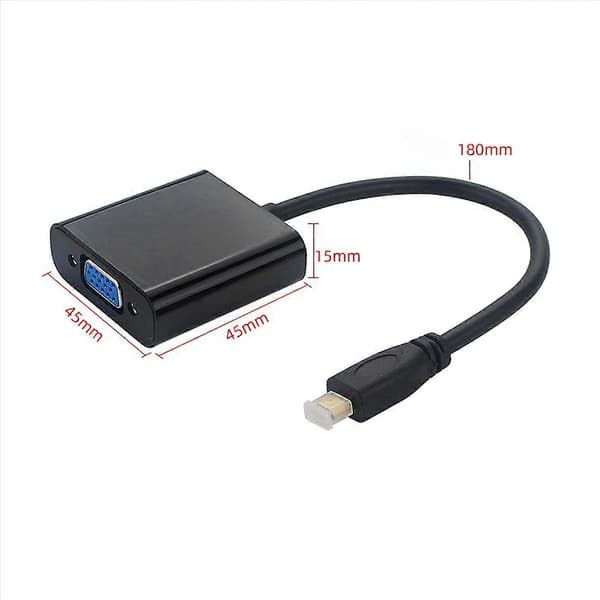 Micro- til VGA-adapterkabel med USB-kabel til