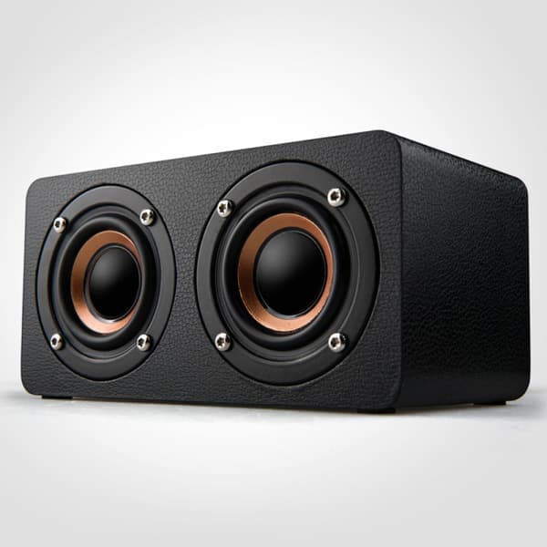 10W Bluetooth-højttaler med superbass, høj lyd i træ