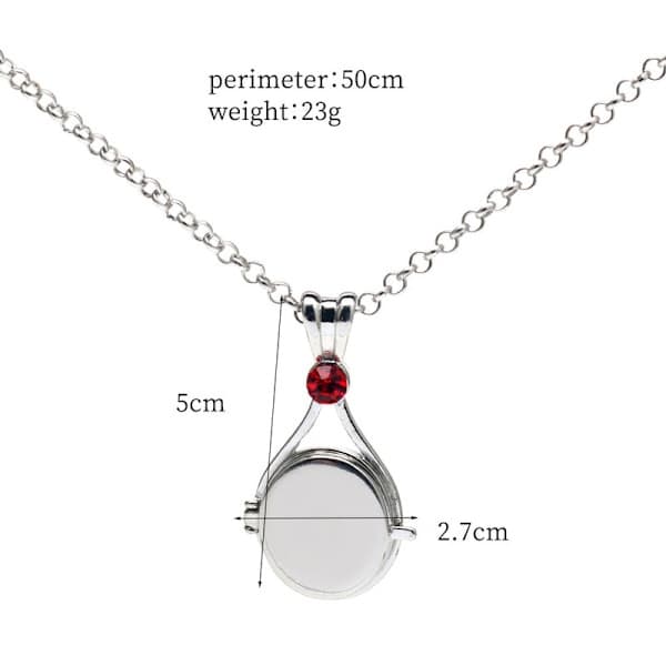Anime H2O Sjöjungfru Halsband, Snäckhänge för Flickor, Present till Vänner Röd Red