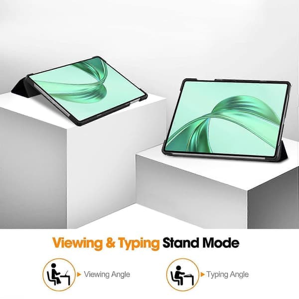 Fodral för Honor Pad X8a Mönstertryck Läderstativ Surfplatteskydd