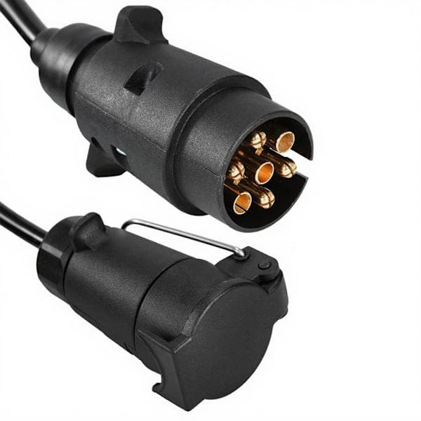 2 m 7-polet trailerforlængerkabel med stikforbindelse til traileradapter, 7-polet ledningsstik til campingvogne
