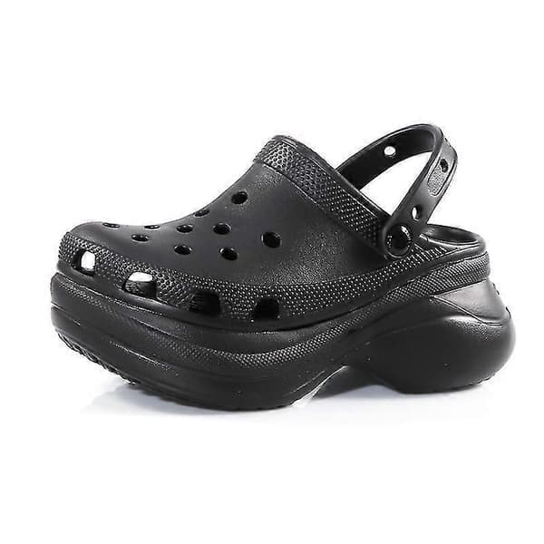 Klassiske Bae Clog Damesko Tyk Eva Platform Tyk Sål Slip On Sandaler sort W6 black W6