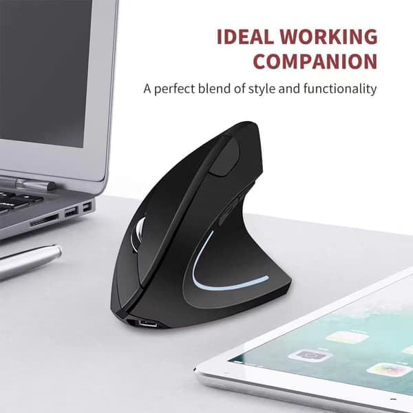 Ergonomisk mus, vertikal trådløs computermus 2.4G med