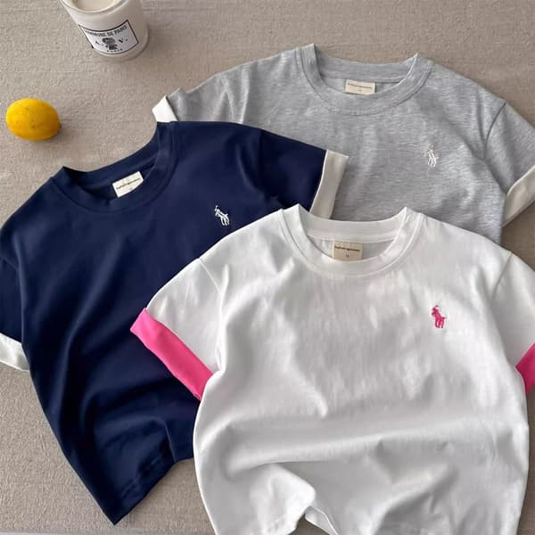 Barn sommar kortärmad T-shirt – Grå 90