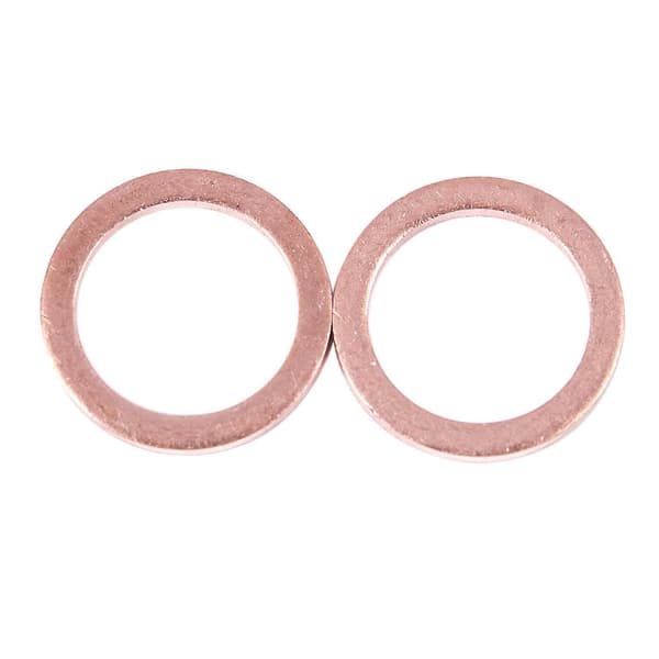 10 st 12 mm x 17 mm x 1,5 mm kopparbricka platt ringpackning