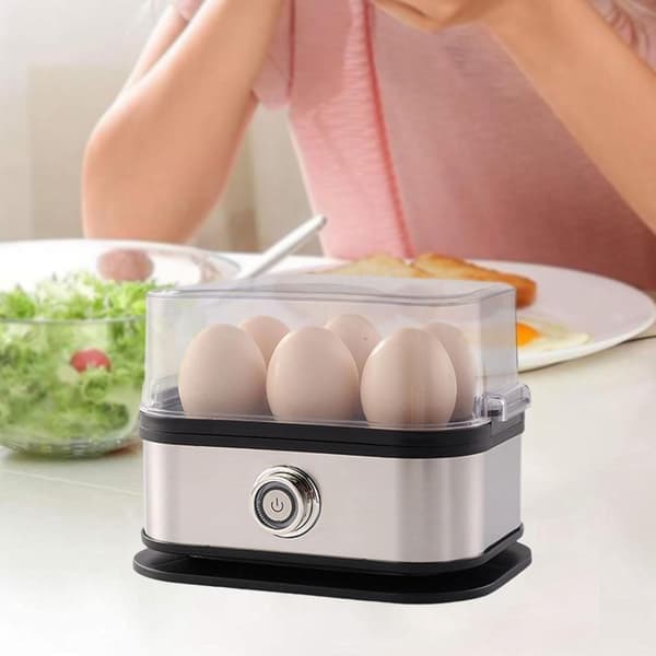 Elektrisk eggkoker for damping og koking av egg, multifunksjonelt husholdningsapparat