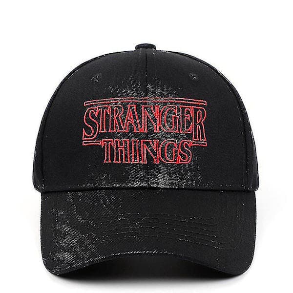 Stranger Things -lippalakki, Stranger Things -monogrammikirjailtu ulkoiluvisiiri - väri: musta