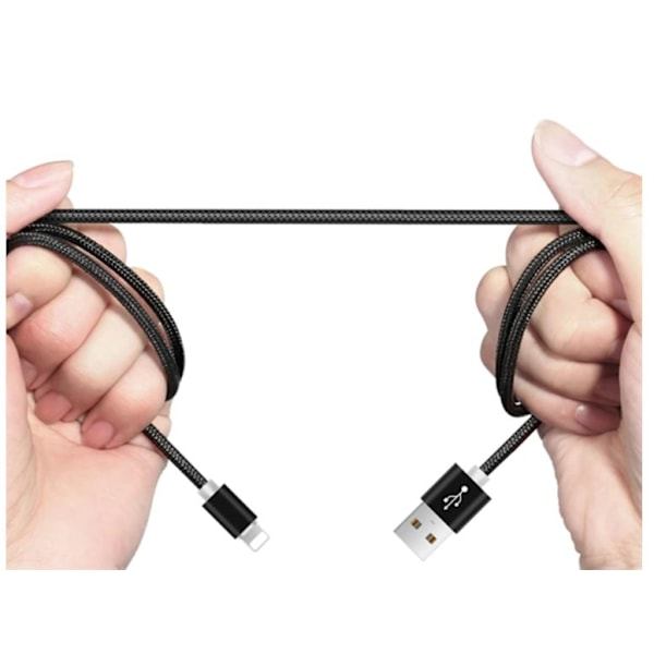 3m Langt iPhone Opladerkabel, 2-pak USB Lightning Kabel, Sort