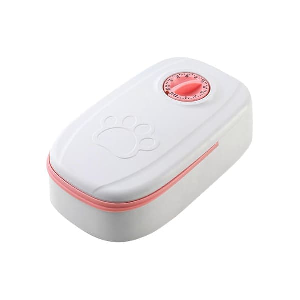 Automatisk kattefoderdispenser tidsforseglet foderautomat, kæledyrsfoderautomat med timer, fodertiming og kontrol, foderdispenser, 48-timers timing pink Pink Pink