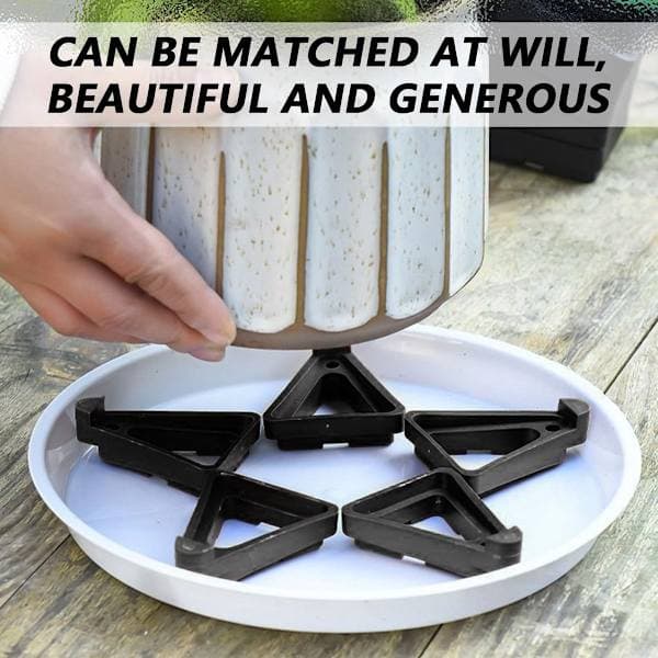 12-pack Blomkruksfötter Blomkruksmattor Växtställ Triangulära Blomkruksfötter Blomkruksförhöjare Halkfria Andningsbara för 7*5.5*2