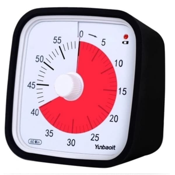 Visuell Timer 60min - klasseromsskole for barn svart