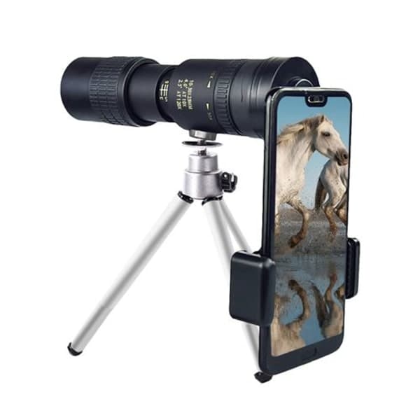 4K-teleskop 10-300 x 40 mm Supertelezoom Monokulär-Blå