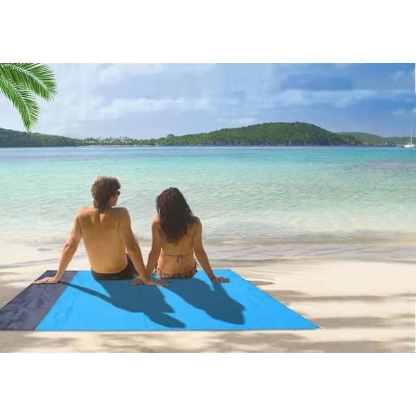 Vikbar bärbar strandmatta utomhuscamping 200*145cm