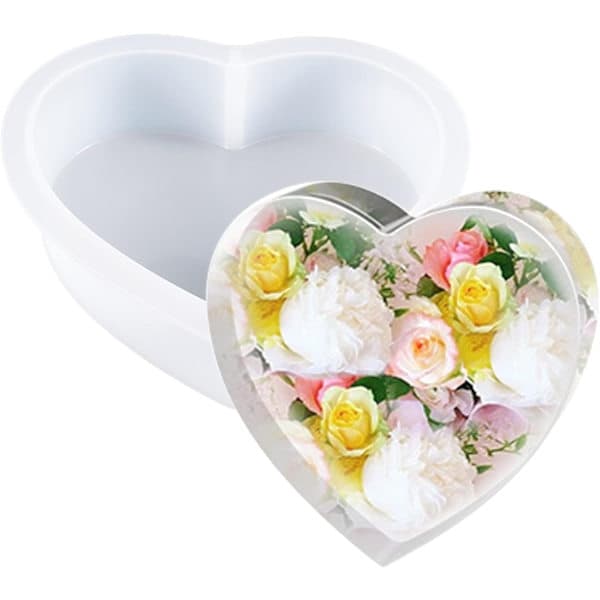 Epoxyharpiksform, stor, hjerteformet, silikoneforme, epoxyharpiks, til konservering af blomster, boligindretning