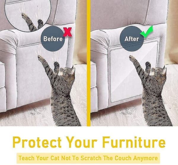Kattklösstejp, 8 möbelskydd, transparent