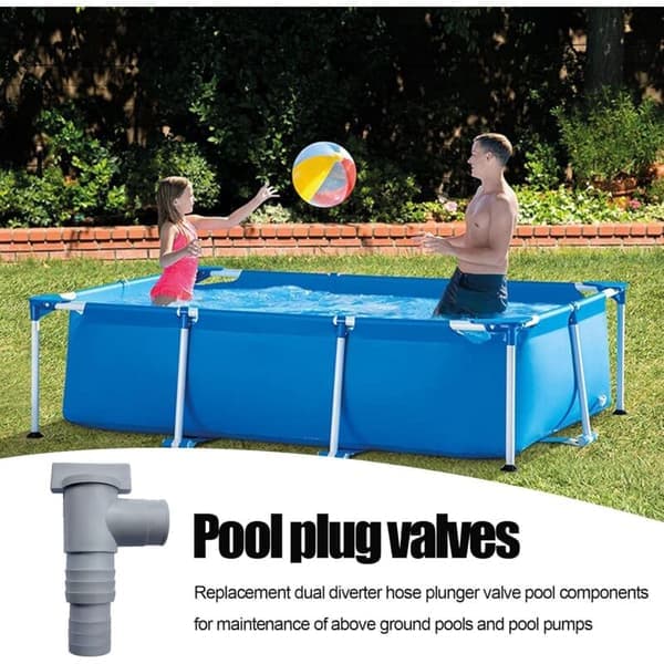 Poolavstängningsventil med 32 mm slanganslutning, poolavstängningsventil, poolkolvventil