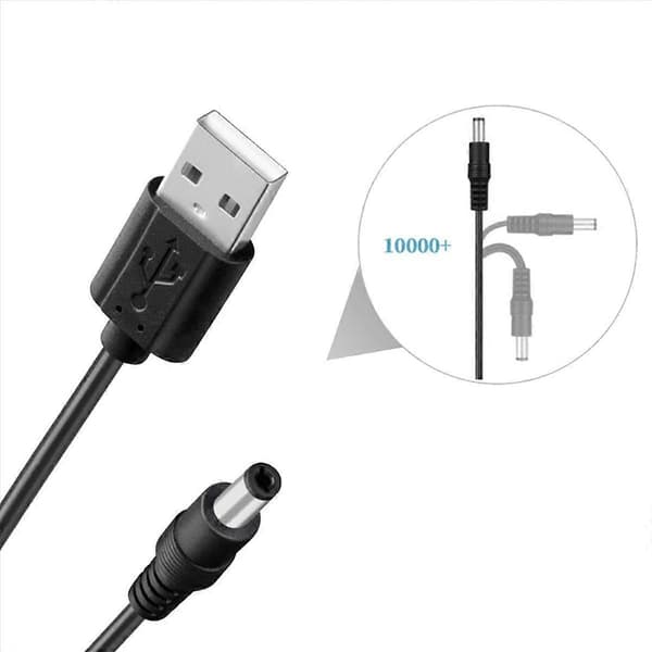 5V USB til DC 5.5X2.1mm 3.5mm 5.5X2.5mm 6.3mm Stik Opladerkabel