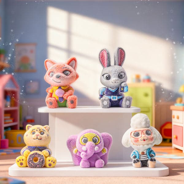 Zootopia Överraskningslåda Nyckelring Docka – Trendig Samlarleksaksfigur för Barn & Tonåringar 12-pack Zootopia blind boxes