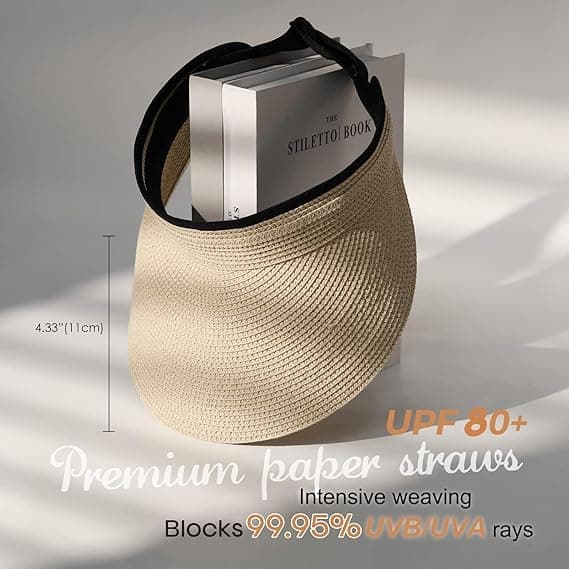 Dam Solhatt, Bred Brätte UV-skydd, Packbar Hästsvansvisir för Sommar Utomhusresor Beige beige