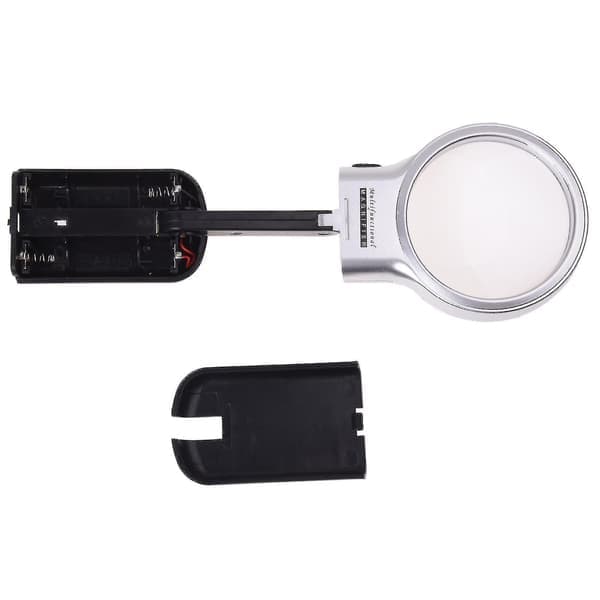 Lupa Mikroskop Sammenfoldelig Stand 3x 60mm LED Lys Urmager