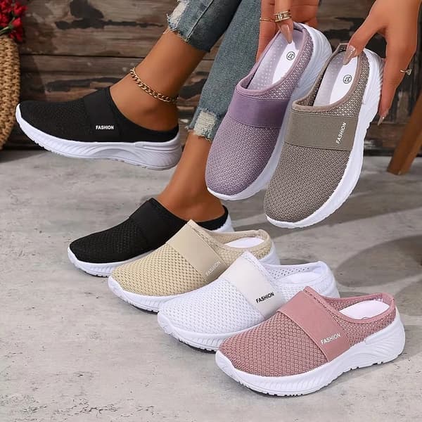 Afslappede lilla slip-on sneakers til kvinder – Åndbare Purple 41