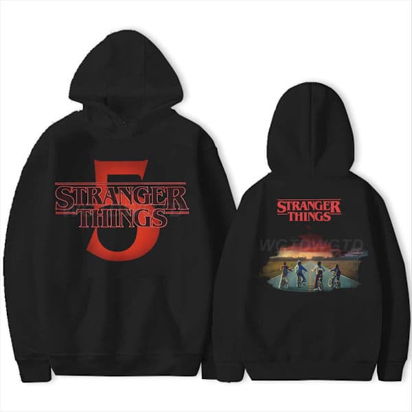 Stranger Things 5 Hettegenser – Unisex – Varm fleeceforet genser – Høst/Vinter Hvit 3 S White 3 S