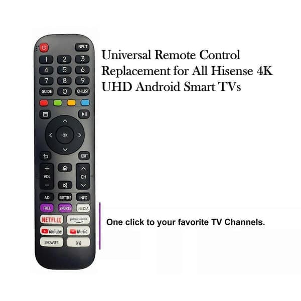 Tyyppi A EN2AE30H yleiskaukosäädin Hisense 4K UHD Android Smart TV:lle