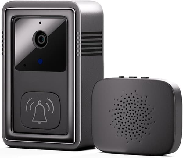 Smart videodörrklocka, trådlös videodörrklocka med kamera, smart WiFi-videodörrklocka, Vit Vit White