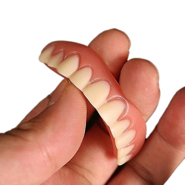Prosthetic Teeth, Upper and Lower Dentures, Natural and Comfortable, Protect Teeth and Regain Confidence 2 Pcs
