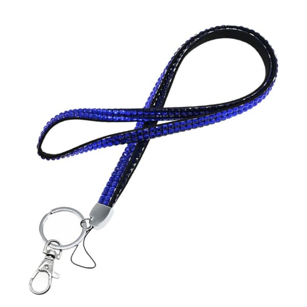 Bling Krystal Snøre Rhinestone ID Snøre MØRKBLÅ_xx mørkeblå dark blue