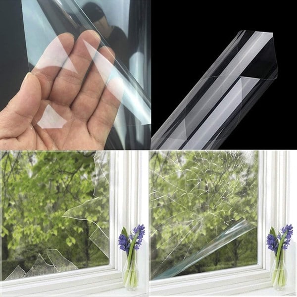 Transparent Sikkerhedsfilm - til Sikkerheds- og Sikkerhedsglas Transparent