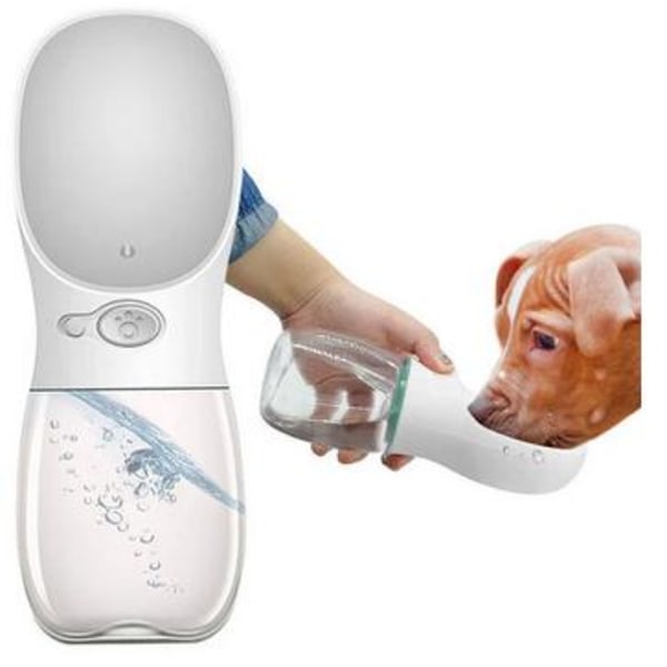 Vattenflaska för Hund / Hundflaska 350ml - Vit white