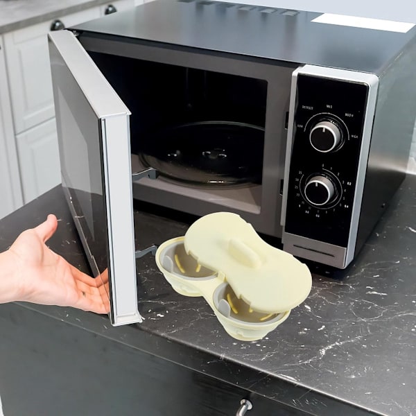 Mikroaaltouunin munankeitin - Munankeitin - Munakone - 22*11*8 cm - Mikroaaltouunin munankeitin 2 kololla