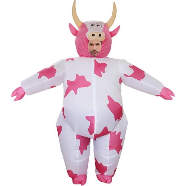 Ilmapuku Lehmäasu Aikuisten Lehmäasu Fantasia-asu Aikuisten Ilmapuku Halloween-asut Puhallettava Lehmäasu Aikuiseen Pink Cow