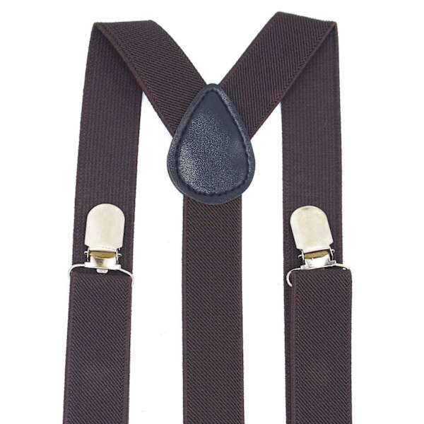 One-size Hängslen i olika färger Dark brown Mörkbrun