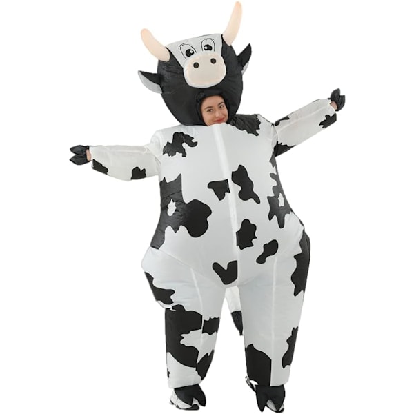 Uppblåsbar Ko-Kostym Vuxen Ko-Kostym Maskeraddräkt Vuxen Uppblåsbar Halloween-Kostymer Blås upp Ko-Kostym för Vuxen Cow