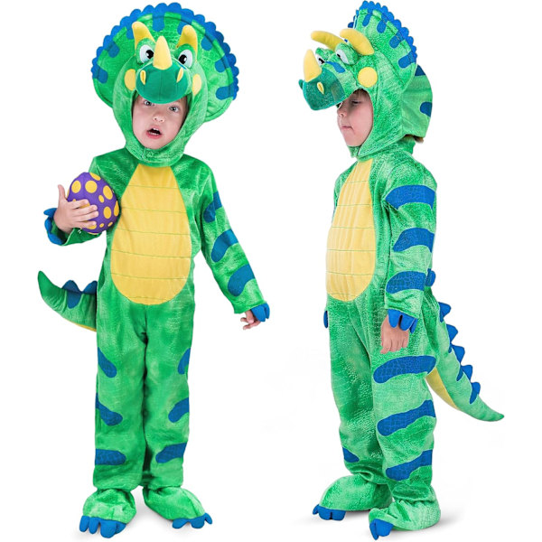 Baby Triceratops Dinosaur Costume - Green