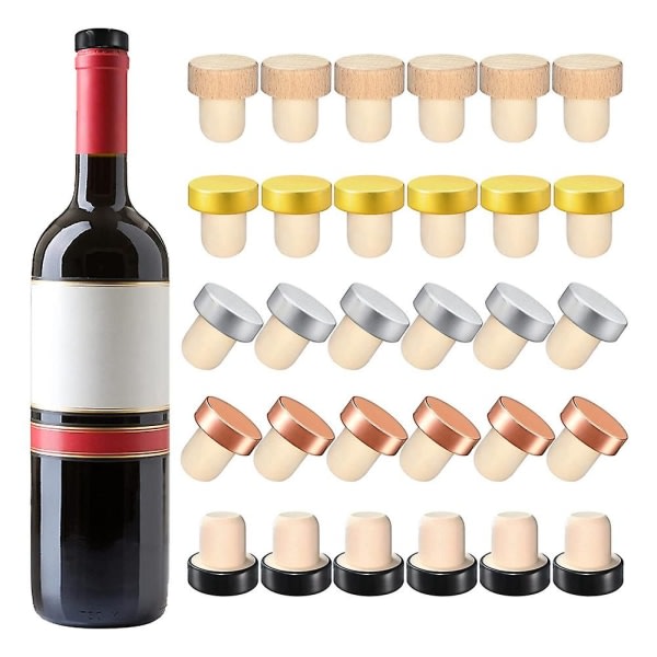 30 count vinflaskor korkar t-formade vinproppar provsmakning korkar utbyte återanvändbara korkar glas b
