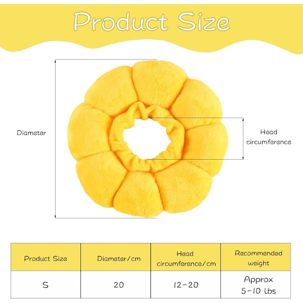Folie tall-ballonger, mykt krage for katter, justerbar krage størrelse S, myk Elizabethansk for utvinning, unngå å slikke bitt etter operasjon
