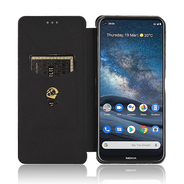 for Nokia 8.3 5G Leather Case-Xin Black
