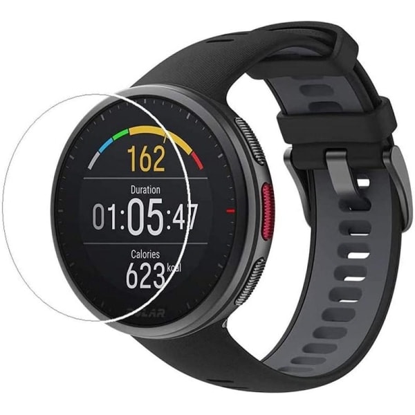 2-PACK Polar Vantage V2 HR Karkaistu Lasi 0,2mm 9H 2,5D Läpinäkyvä
