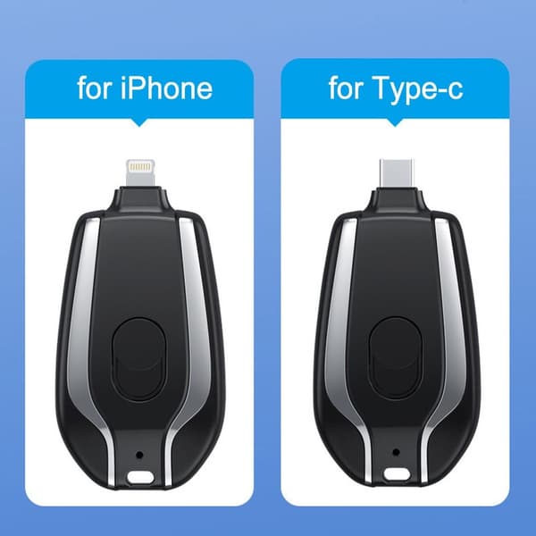 Bærbar Powerbank Nødoplader SORT TIL IPHONE TIL