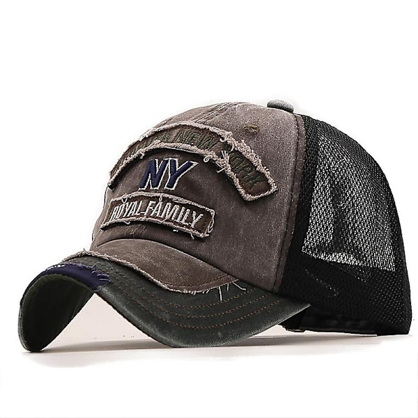 Fiskeben Herre Mesh Baseball Cap Justerbar Snapback Fiske Broderi Far Hat Mand Barn Trucker Gorra Sommer Fisker Herre Cap khaki khaki 56-61cm Adjustable