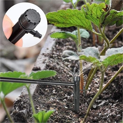 100 st Microsprinkler för droppbevattning, 360 grader 8 hål