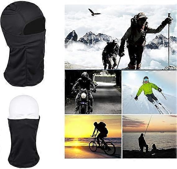 Quick-drying Windproof Cycling Face Scarf, Sun Protection Camo Balaclava Black