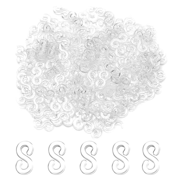 360 stk S-klips Loom Band-klips Plastkontakter Påfyll white